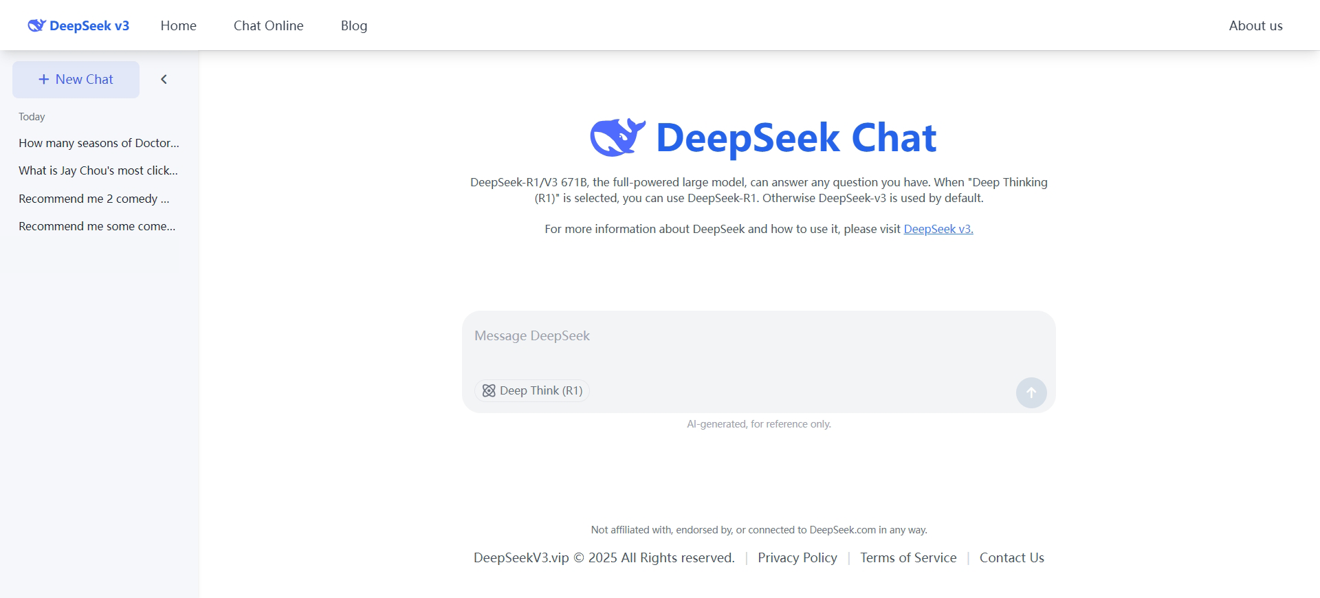 DeepSeek Chat Online